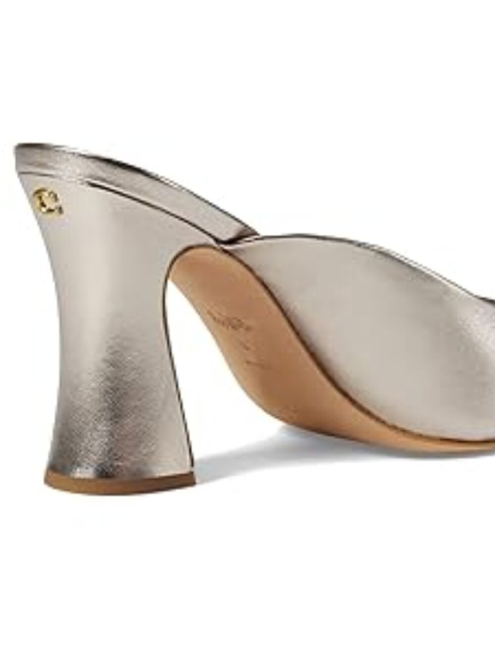 Coach Laurence Metallic Leather Sandals Platinum Gold Champagne Size 5.5 - Picture 4 of 5